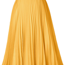 GRACE KARIN Women High Elastic Waist Pleated Chiffon Skirt Midi Swing A-line Skirts S