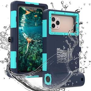 Waterproof Diving Phone Case, Waterproof Case for iPhone 17/16/15/14/13 Pro Max Plus,Professional [50ft/15m] Outdoor Snorkeling Underwater Surfing Photo Video Cover for iPhone Samsung Galaxy Teal