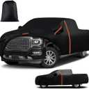 Waterproof Truck Cover Custom Fit for GMC Sierra/Chevrolet Silverado 1500/2500/3500 Crew Cab Short Box 58All Weather Pickup Truck Cover, Snow Rain Dust Car Cover, Sun UV Protection