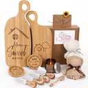 Ziliny 14 Pcs House Warming Gifts Home Housewarming Gifts for New House Include Bamboo Serving Board Knife Set Coaster Scented Candle Towel Greeting Card Sticker Stirring Rod for Couple Women Men