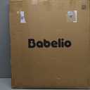 Babelio Auto Close Baby Gate with Cat Door,29-43" Metal Gate for Doorway,Stairs, House,Easy Walk Thru with Pet Door,Includes 4 Wall Cups and 3 Extension Pieces,White