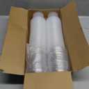 Alaeseje 100 Pack 8oz Plastic Cups with Flat Lids(Hole in the Lid),Disposable Clear Cups,Clear Crystal Dessert Cups for Parfait,Fruit,Snacks,Yogurt,Jelly,Ice Cream,Cold Drinks