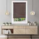 Cordless Room Darkening Venetian Blind - 23 Inch Width, 64 Inch Length, 2" Vinyl Slat Size - Mahogany - GII Luna Light Filtering Horizontal Mini Windows Blinds for Interior by Achim Home Decor
