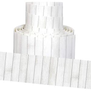 2 x Youngever 52.5 ft Bulletin Board Borders for Classroom Decoration (White Wood Design)