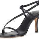 The Drop Women's Arco Strappy Heeled Sandal (8.5, Black)