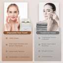 PEACHICHA Dry Facial Wipe Face Towels, XL Dry Face Wipes, Extra Large Washcloths, Disposable Face Clothes, Ultra Soft Towelettes For Removing Makeup, 1012 inch, 100 Count