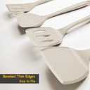 Silicone Spatula Set, 600F Heat Resistant Silicone Spatula Turner Flipper for Cooking, Non Stick and Non Scratch Kitchen Utensils for Eggs & Pancakes, 4 Pack,Khaki