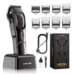 Hair Clippers Professional for Men- High Torque Brushless Motor with Diamond-Like Carbon Coating Ceramic Blade, Mens Cordless Hair Clippers Set for Barbers with Charging Base