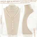 Kigley 9 Pcs Linen Necklace Display Bust Jewelry Holder Necklace Retail Mannequin Display Stand for Jewelry Selling Vendors Shows (11.4 x 6.9 Inch)