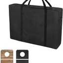 Andacar Cornhole Carrying Case, Professional Corn Hole with Bags Boards Carrying Bag Regulation Cornhole Board Covers Black