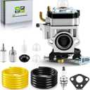 partszen 62100-81010 Carburetor A021000811 For Poulan Pro PR46BT PR48BT BP400 PR2322 BP402 967086901 150032738 530058436 Southland SCV43 SEA43 Earth Auger Eskimo Mako M43 M43Q8 Viper Husqvarna 165BT