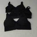 Women's Seamless Wire-Free Bra with Removable Pads (4X-Large, 3 Pack Black)