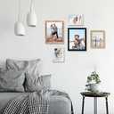 iRahmen 8x10 Picture Frame Set of 4, High Definition Real Glass 8 x 10 Photo Frames for Desktop Display and Wall Mounting(Distressed White+Oak+Rustic Brown+Black) (Multicolor)