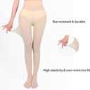 2-Pack Slightly Transparent Tights for girls & women, High Elasticity Sheen Pantyhose, For Work Dance Casual. (S)