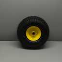 1PCS 15x6.00-6 Lawn Mower Tires, 4 Ply Tubeless 15x6-6 Front Tire Assembly Replacement for Craftsman/John Deere/Cub Cadet Riding Mowers,570lbs Capacity,3" Offset Hub,3/4" Bushing