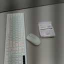 Wireless Keyboard and Mouse Combo, FullSized Wireless Keyboard and Adjustable DPI Mouse, 2.4GHz USB Receiver, Keyboard and Mouse for PC, Windows, Desktop, Laptop (Mint Green and White)