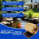 Pond Liner Seam Tape Kit - 30 Feet x 6 Inch - Double Sided Butyl Tape - Bond Seal or Repair EPDM PVC HDPE LDPE RPE LLDPE - Perfect for Small or Large Fish and Koi Ponds Waterfalls and Water Features