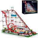 Mould King Roller Coaster Building Set, Large Amusement Park Coaster Model Kit with Motors, Creative Gift for Adults, Engineering STEM Toy for Teens (3646 PCS)