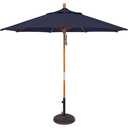 CASUNER 9ft Wooden Umbrella, Outdoor Patio Umbrella, Wood Market Umbrella, Patio Umbrella Wood Pole with Pulley Lift for Garden, Yard, Deck, Pool, Market