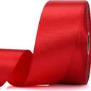 2 x 1-1/2 Inch 30 Yards Wine red Solid Satin Ribbon for Gift Wrapping,Craft Floral Bouquets,Wedding Party,Timeless Flower,Decoration Floral Hair,Balloons