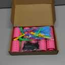 141 Pieces Hair Rollers Set Include 60 Plastic Hair Rollers (Pink,6 Size)