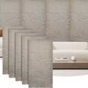 5-Pack 3D Faux Stone Wall Panels, PU Cement-Texture Wainscoting Panels for Interior Walls  Waterproof & Lightweight, Covers 38.7 Sq.Ft, 47.2" x 23.6", for TV Wall, Living Room,Cement Gray