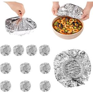 30pcs Reusable Aluminum Foil Food Covers，20cm/7.87inch
Premium Pop Up Foil Food Covers Universal Kitchen Heat Shield Lids for Bowls Plates Storage Containers, Silver
