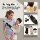 Baby Sling Carrier for Toddler, Houndstooth Baby Carrier Sling, Premium Cotton Linen Adjustable in Both Front and Back Shoulder Strap, Portable and Lightweight Toddler Carrier