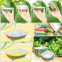 200 Pack 1/4Lb Mexican Paper Food Boat Trays Disposable Small Paper Boat Containers, 0.25Lb Mini Kraft Food Serving Tray Boats for Snack Fries Popcorn Dessert Taco Nacho