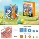 Easter Bunny 3D Wall Art Micro Mini Building Blocks Set, Cute Animal Rabbit Decor with Easter Eggs & Flowers, No Compatible with Lego, Gift Idea for Adults, STEM Toy for Boys Girls 14+ (1436 PCS)