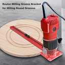 4 in 1 Router Milling Groove Bracket,Router Circle Cutting Jig, Multifunctional Cabinet Router Guide for Cutting Circles Milling Groove