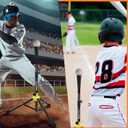 Eastgoing Heavy Duty Baseball and Softball Portable Travel Batting Tee.Adjustable Height|Portable|Collapsible. Baseball Hitting Tee for Any Age Player Practice