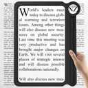 6X 30X Large Magnifying Glass for Reading, Handheld Magnifying Glass Lightweight Magnifier Sheet, Full Book Page Viewing Area Magnifiers for Small Prints Reading and Low Vision Seniors