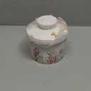 Ceramic Butter Crock With Water Line, Keeper for Counter, French Dish With Lid for Spreadable Fresh Butter (Spring Pink)