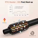 Brush Curling Iron,Curlings Iron for Short Hair 3 Temperature Adjustable,Curling Iron Brush 1 Inch with 30s Fast Heat Anti-Scald Anti-Tangle Negative Ion Travel Size Dual Voltage
