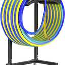 New Garden Hose Holder, Super Stable Freestanding Water Hose Holder Stand Holds 160-feet Hose, Detachable Hose Storage Reels Hanger Rack for Outside Yard Lawn Farm