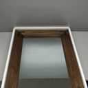 YOSHOOT Rustic Wooden Framed Wall Mirror, Natural Wood Bathroom Vanity Mirror for Farmhouse Decor, Vertical or Horizontal Hanging, 32" x 24", Brown