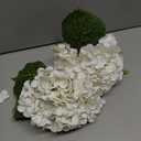 SITUMEIZI White Hydrangea Artificial Flowers White Flowers Artificial Hydrangea 12  Inch Latex Fake Hydrangeas 2Pc