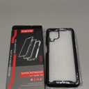 wahhle Compatible with Samsung Galaxy A12 Case, Built in Screen Protector Full Body Shockproof Slim Fit Bumper Protective Phone Cover for Samsung A12 Men Women-Black/Clear