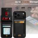 LOHASIC Wallet Case for iPhone 17 Pro (6.3), Card Holder Case with RFID Blocking, Holds up to 5 Cards (Better for 34), PU Leather Protective Flip Cover with Kickstand, for Men Women Black