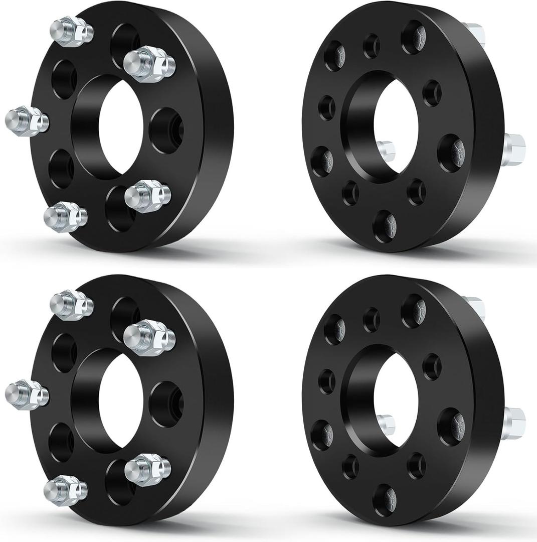ECCPP 4PCS 5 Lug 1.25" INCH change bolt pattern from 5x4.5 to 5x5.5 Wheel Adapters Conversion 73mm with 1/2" Studs fit for 1991-2007 for Ford Crown Victoria| 2007-2011 for Ford Edge-NOT FIT Stock Rims