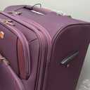 ROPLUS Laduga Softside Expandable Luggage with Large Steel Wheels Checked-Luggage Suicase (Purple, 25-Inch)