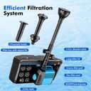 Pond Filter with Fountain Pump Kits, 60W 820GPH Pond Pump and Filter Kit with Submersible Water Pump Flow Ajustable for Outdoor Ponds Koi Pond Garden Fish Tank Water Features