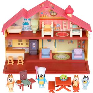 Bluey Toy House Mega Bundle Family Home & BBQ Playhouse Toys, Bingo, Bandit, Chilli, Kids Doll House Playset for Toddlers 3-5, Taille Unique
