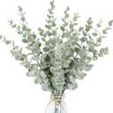 Tiyard 18pcs Eucalyptus Stems Artificial Eucalyptus Leaves Stems Artificial Fake Flowers for Home Office Flowers Bouquet Centerpiece Wedding Decoration Christmas Decor 2025