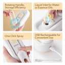 Soft 3-in-1 Silisone Spray Brush, Upgraded for Shedding, Cleaning and Spa Massage, Hair Removal, Best Water Steam Brush for indoor Long or Short Haired Cat and Dog (White, Handle)