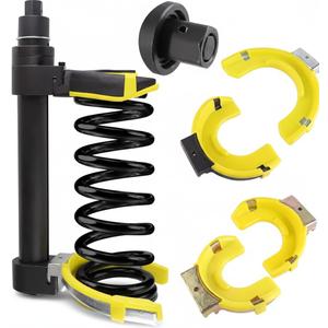 Heavy Duty Macpherson Strut Spring Compressor Tool - Impact Wrench Compatible, Coil Spring Extractor Kit with Overload Protection & Safety Guard, 3 Interchangeable Forks for Car & UTV