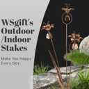 WSgift Metal Bronze Calla Lily Flowers with Bells for Outdoor Garden Decor