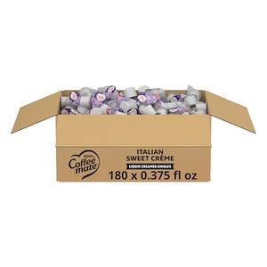 Nestle Coffee mate Coffee Creamer, Italian Sweet Creme, Liquid Creamer Singles, Non Dairy, No Refrigeration, 0.375 fl oz Tubs (Pack of 180) Best By Apr 2026