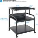 Fannova 25.6"x23.6" Extra Large Printer Stand with Adjustable Storage Shelf